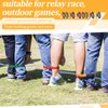 12 Pieces 3 Legged Race Bands Colorful Elastic Tie Rope for Birthday Relay Race Game Carnival Field Day Backyard Indoor Outdoor Team Building Game Party Supplies