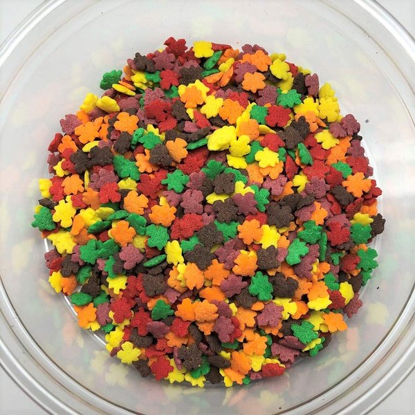 Fall Leaves Leaf Shapes Bakery Topping Sprinkles 1 pound