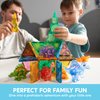 SYNCFUN Magnetic Building Tiles Dinosaur Set for Kids, 50PCS Including 5 Cute Dinosaurs, Educational STEM Toy for Boys & Girls Ages 3-5 4-8, Christmas Birthday Party Gift for Toddlers