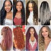 Ocean Wave Crochet Hair Color 4 16 Inch Curly Braiding Hair for Crochet Braids Knotless Braids Goddess Box Braids Crochet Hair for Women Deep Wave Twist Crochet Hair Dreadlock Extensions(6 Packs)