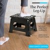 Handy Laundry Folding Step Stool - The Lightweight Step Stool is Sturdy Enough to Support Adults and Safe Enough for Kids. Opens Easy with One Flip. Great for Kitchen, Bathroom or Bedroom. (Black)
