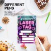 Soiceu Laser Tag Birthday Party Invitations with Envelopes Set of 20 Neon Laser Tag Birthday Party Invites Glow Laser Tag