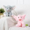 ZGXIONG Elephant Stuffed Animal Grey Stuffed Elephant Plush Toys Cute Plush Elephant Toy Elephant Gifts for Women Elephants Stuffed Animals for Kids Girls for Mother's Day Birthday Gifts 9 Inch