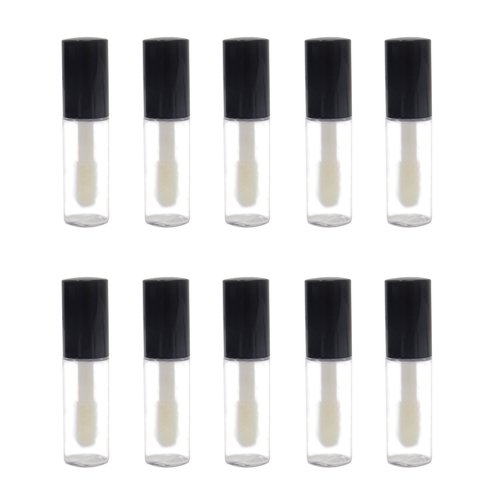 Honbay 10PCS 1.2ml Mini Reusable Clear Empty Lip Gloss Containers Travel Empty Lip Gloss Bottle Tube Vials for Lipstick Samples, Lip Balms