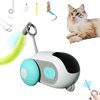 Turbo Tail 2.0 Cat Toy with 2-Speed Adjustment, Remote Control Mouse Cat Toy, USB Rechargeable Feature, Remote Control Cat Toy with Feathers, Interactive Cat Toys for Indoor Cats (Blue)