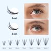 IECILI Lash Clusters Individual Lashes - 280pcs 20D Cluster lashes for DIY Lash Extensions -Super Thin & Soft Eyelashes 8-14mm C Curl Cluster Eyelash Extensions for Natural Wispy Look