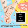 Custom Temporary Tattoos with Text Personalized Name Fake Tattoos for Adult Men Women Customized Gifts for Birthday Bachelorette Party