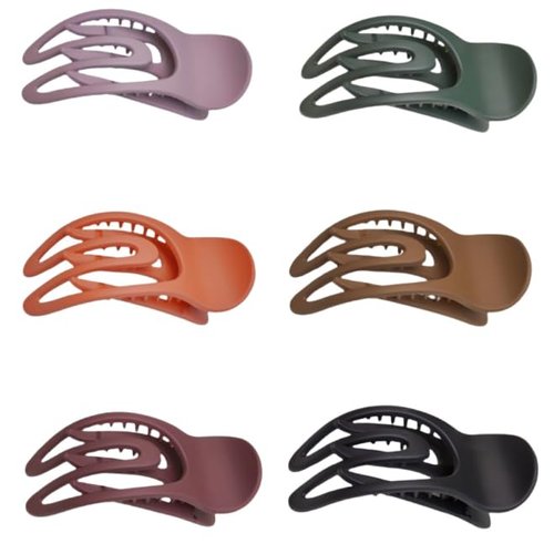 Nenluny 6pcs Hair Clips Curved Claw Clips for Women Girls Alligator Clips for Thick Thin Hair 3.6 Inch Hair Barrettes for Styling Sectioning