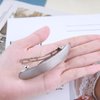 Iaceble French Metal Bar Hairclip Geometry Hair Barrette Clip Minimalist Ponytail Holder Hair Clip Silver Bar Hair Barrette Clip Decorative Hair Accessories for Women and Girls Headdress