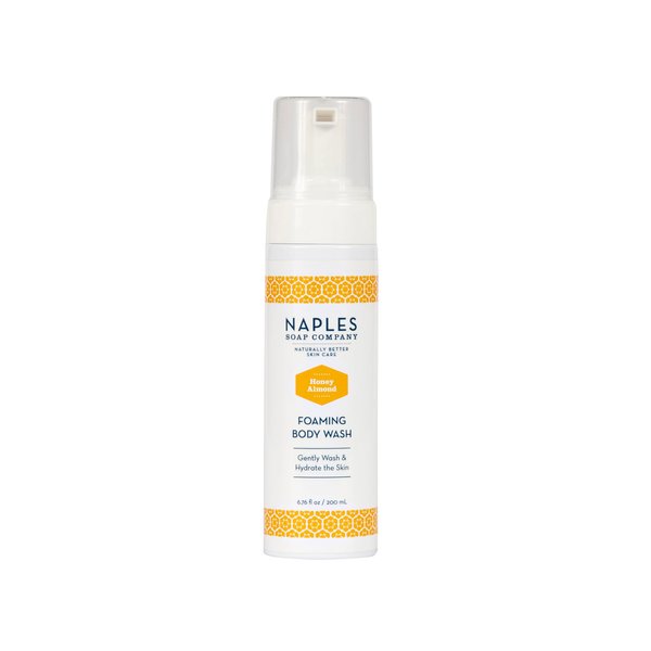 Naples Soap Company Foaming Body Wash - Paraben and Silicone-Free, Vegan Formula - Honey Almond, 6.72oz