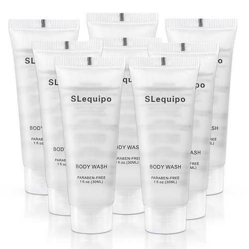 SLequipo Travel Size Body Wash (1 fl oz, 30 Pack), Refreshing Hotel Body Wash, Mini and Small Size Guest Hotel Toiletries in Bulk
