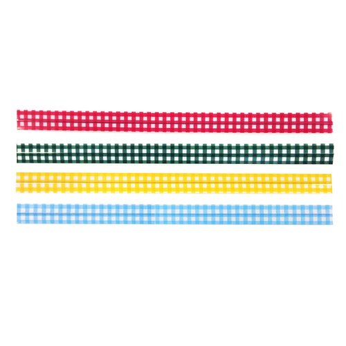 Wrapables 200pcs 4.75" Gingham1 Twist Ties with 20 Scalloped Gift Tags/Kraft Hang Tags and Free Cut Strings for Baked Goods, Cake Pops, Party Favors, for Sealing Goody and Treat Bags, and Cello Bags