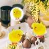 BESPORTBLE Easter Mini Chicks: 36Pcs Plush Mini Chicken Easter Decorations, 1.6inch Miniature Fluffy Chicks for Home Easter Basket Stuffers Party Favors Decors