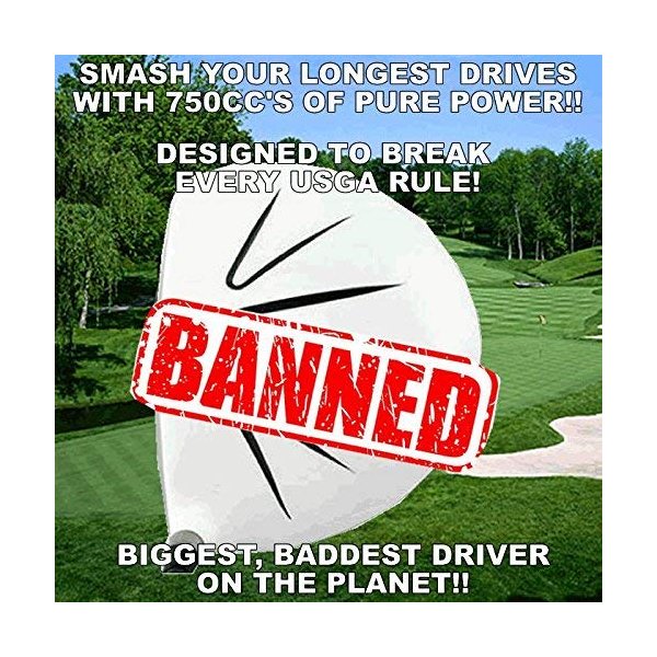 White Ghost Sooolong Illegal Non-CONFORMING High COR 750cc Huge Distance Banned Golf Driver Component Head (10.5)