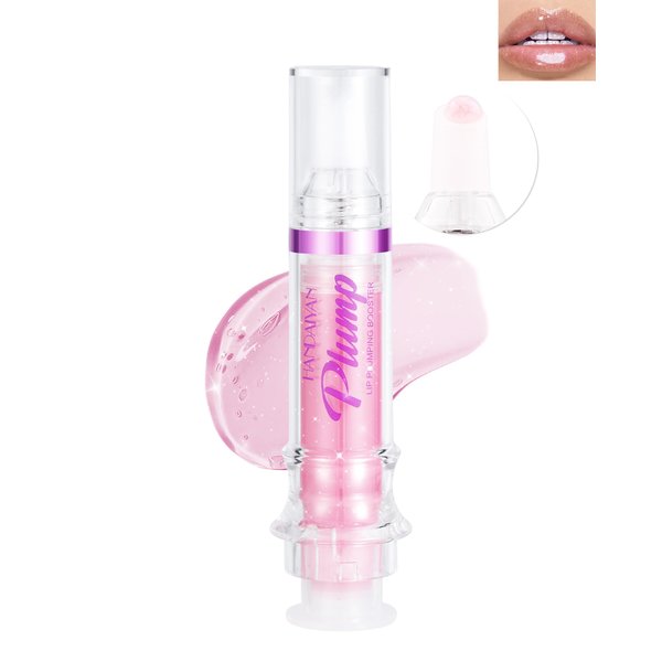 Spicy Lip Plumping Booster,Plumping Lip Oil with Chili Extract,High-Shine Smooth Fuller Lips,Hydrating Pink LIp Goloss Lip Glaze,Plump and Pout Lip Plumper Lipstick,Christmas Makeup Gift for Women-02#