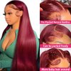 Amadaier Red Lace Front Wigs Human Hair 13x4 Straight Red Wig Human Hair 180% Density Red Frontal Wigs Human Hair Hd Lace With Baby Hair Virgin Human Hair Wig Pre Plucked (26Inch, 13x4 red wig)