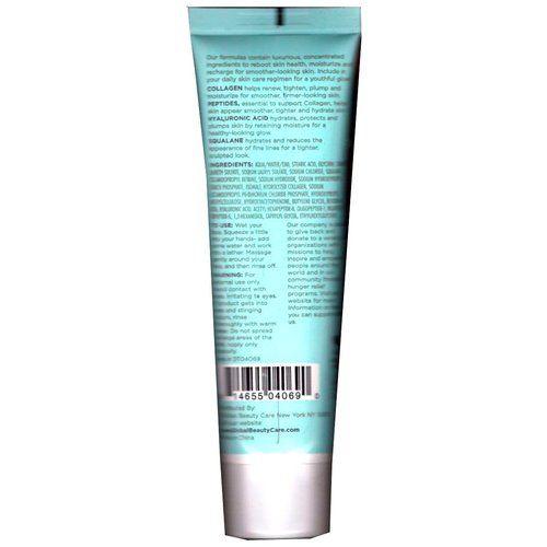 Global Beauty Care Smooth & Lift Collagen Facial Cleanser with Peptides, Hyaluronic Acid & Squalane 2fl.oz 60ml