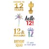 12th Birthday Temporary Tattoos (4 Pages) - 12th Birthday Party Supplies, Ideas, Gifts and Decorations