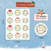 Lucleag 360PCS Christmas Wreaths Thank You Stickers for Envelopes, Round Christmas Thank You Stickers for Small Business Envelope Seals Card Candy Gift Present Wrapping Decorations