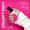 RARJSM Glow in The Dark Gel Nail Polish Hot Pink Gel Polish Glow in Dark Gel Polish Luminous Gel Nail Polish Soak off U V/LED Cured Nail Art Manicure 1PCS 15ml for Salon DIY at Home for Women Girls