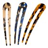 3 Pcs French Hair Pin Tortoise French Hair Fork 4.3 Inch U Shaped Hair Pins Acetate Acrylic French Pin Decorative Hair Pins for Women