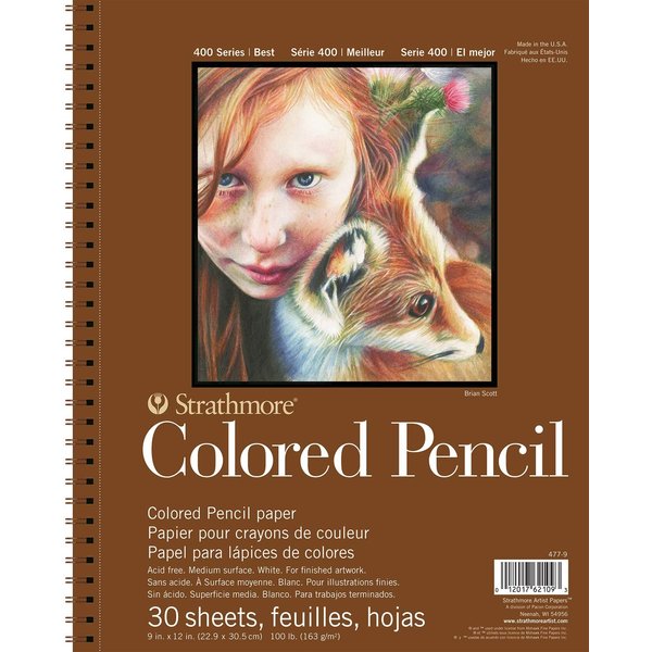 Strathmore Colored Pencil Spiral Paper Pad 9"X12"-30 Sheets -62477900