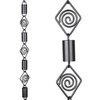 Rain Chains Pacific- Diamond Spiral Link Rain Chain – 8.5 ft- Aluminum Black Powder-Coated – Top Notch Quality Rain Chains for Gutters