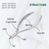 NGHIA Cuticle Nipper - D-08 JAW 16 | Stainless Steel | Durable and Sharp | Ergonomic Design | Grey Plated | Ideal for Salons and Home Use