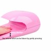 Portable Nail Fan Dryer for Nail Art Polish Gel, Quick Dry Nail Dryer Blower Machine for Nail Salons Fingernail Toenail (Pink)
