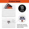 REWIDPARTY Basketball Party Invitations with Envelopes & Stickers（Set of 15） Basketball Birthday Party Shaped Fill-in Invitations Basketball Game Invite Card Basketball Party Supplies for Kids Adults