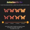 SAOROPEB Glow in The Dark 3D Butterfly 24 Pcs 3 Sizes, Luminous Butterfly Stickers for Ceiling or Wall, Glow in The Dark Party Supplies, Removable Luminous Stickers for Kids Babys Nursery (Orange)