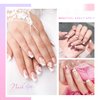 AORAEM White French Nail Tips 120 PCS Short French Style Acrylic Nail Tip 12 Sizes False Nail Clear and White Press on Nails for Women