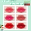 6 Colors Lip Tint Stain Set, Plumping Mini Liquid Lipstick, Watery Lip Gloss Moisturizing Tinted Lip Balm, Multi-use Lip and Cheek Tint, Long lasting Non-Stick Cup Waterproof Lip Stain
