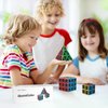 Jurnwey Speed Cube Carbon Fiber Sticker Set Puzzle Cube Magic Cube Bundle of 2x2x2 3x3x3 Pyramid Frosted Puzzle Toys