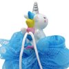 Caviotess Unicorn Bath Mesh Shower Ball Pouf Loofahs Exfoliating Bath Sponge Body Cleaner for Children Kids