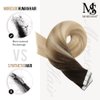 Moresoo Balayage Tape in Hair Extensions Human Hair Ombre Tape in Extensions Balayage Brown to Caramel Blonde Mix with Blonde Hair Extensions Tape in Human Hair 24 Inch #2/27/613 20pcs 50g
