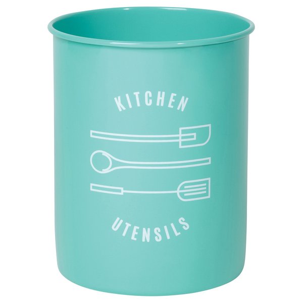 Now Designs Powder-Coated Steel Utensil Crock, Turquoise
