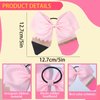 Back To School Hair Ties Tender Powder Hair Bow Bands Pencil Shaped Design No Damage Hair Bows Tie Hair Band Teacher Or Students Hair Accessories for Girls 1PCS