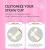 GROSMIMI x KNOTTED Flip Top Spill Proof Sippy Cup, PPSU, BPA Free, Stage 2 Straw for Toddlers (Cream bunny 6oz)