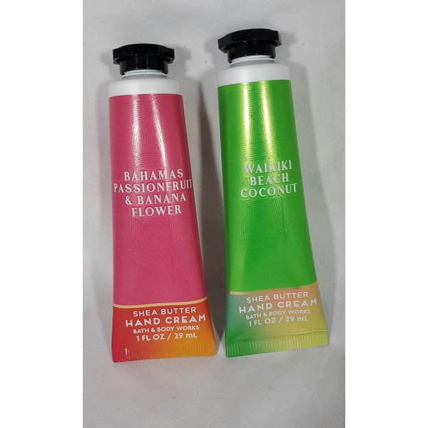 Waikiki Beach Coconut & Passionfruit & Banana Flower - 2 PC Bundle - Hand Cream - 1 fl. Oz each - Travel Size