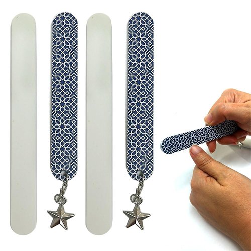 4 Pk Pro Dual Sided Nail Files Washable Salon Emery Board Manicure Buffer Tools Heavy Duty Mani Pedicure Finger Toe Nail Care Fingernail Grooming Buffer Reusable Compact Easy to Use Beauty Tools