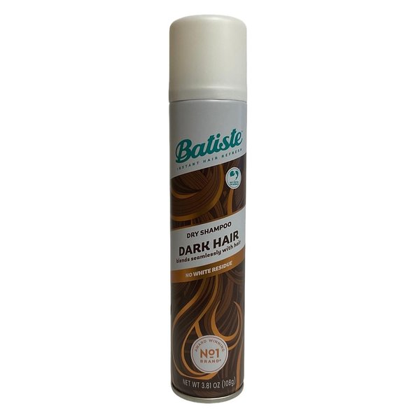 Batiste Instant Hair Refresh Dry Shampoo Dark Hair, Blends Seamlessly with Hair, No White Residue, 3.81 oz (Pack of 2)