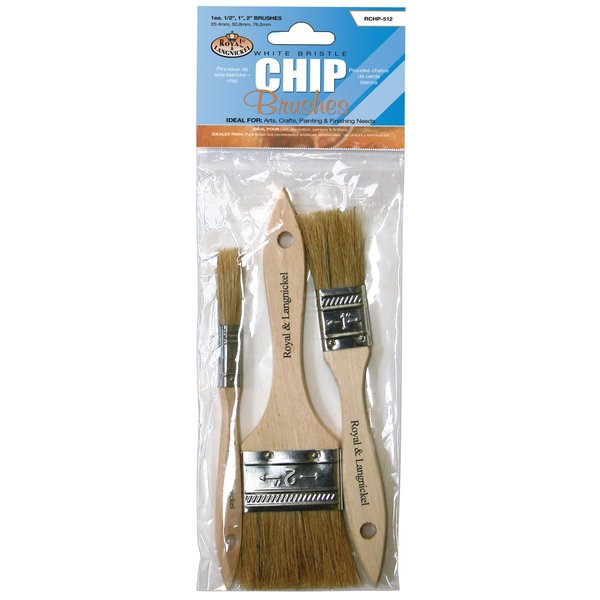 Royal Pure Bristle Brushes 3Pk