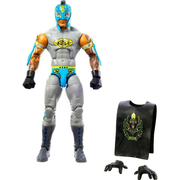 Mattel WWE Elite Collection Top Picks Action Figure & Accessories Set, Rey Mysterio 6-inch Collectible with Articulation & Interchangeable Parts
