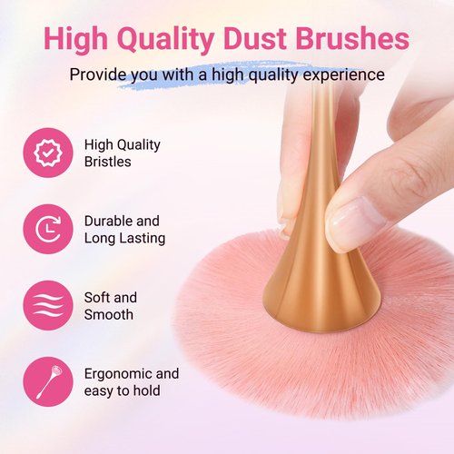 MelodySusie Nail Art Dusting Brush,Dust Collector Brush, Blush Brush, Boose Powder Brush,Makeup Brushes, Acrylic Cleaning Brush Acrylic Nail Tools