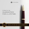 Cross Bailey Light Refillable Rollerball Pen Presented in a Everyday Gift Box - Medium Point, Black Ink, Polished Burgundy