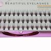 Dedila 8/10/12/14/16/17/18/20mm 60pcs 20 Root Grafting Individual False Eyelashes Mink Natural Long Eye Lashes Cluster Extension Makeup Beauty Fake Eyelash (22mm)