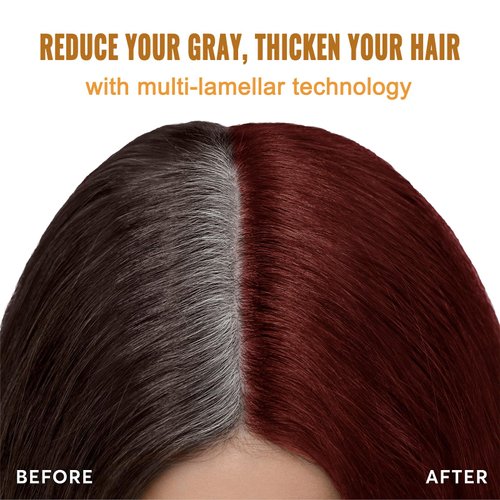 Fedulili Instant Dark Wine Red Hair Dye Shampoo 3 In 1,100% Gray Hair Coverage Root Touch Up 4 Weeks,Hair Color Shampoo For Color Treated Hair,Hair Colors 16.9 Fl Oz,At-Home Hair Dye