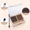 Boobeen 2-Color Eyebrow Palette, Brow Powder Makeup for Sculpting and Defining Brow, Eye Contour Kit with Brush Applicator