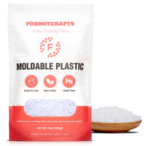 Thermoplastic Beads – 1lb Polymorph Plastic Pellets(Made in Spain) – Reusable Moldable Plastic Beads – Melting Plastic Pellets for Modeling, DIY Crafts, Sculpting, Cosplay(Made in Spain